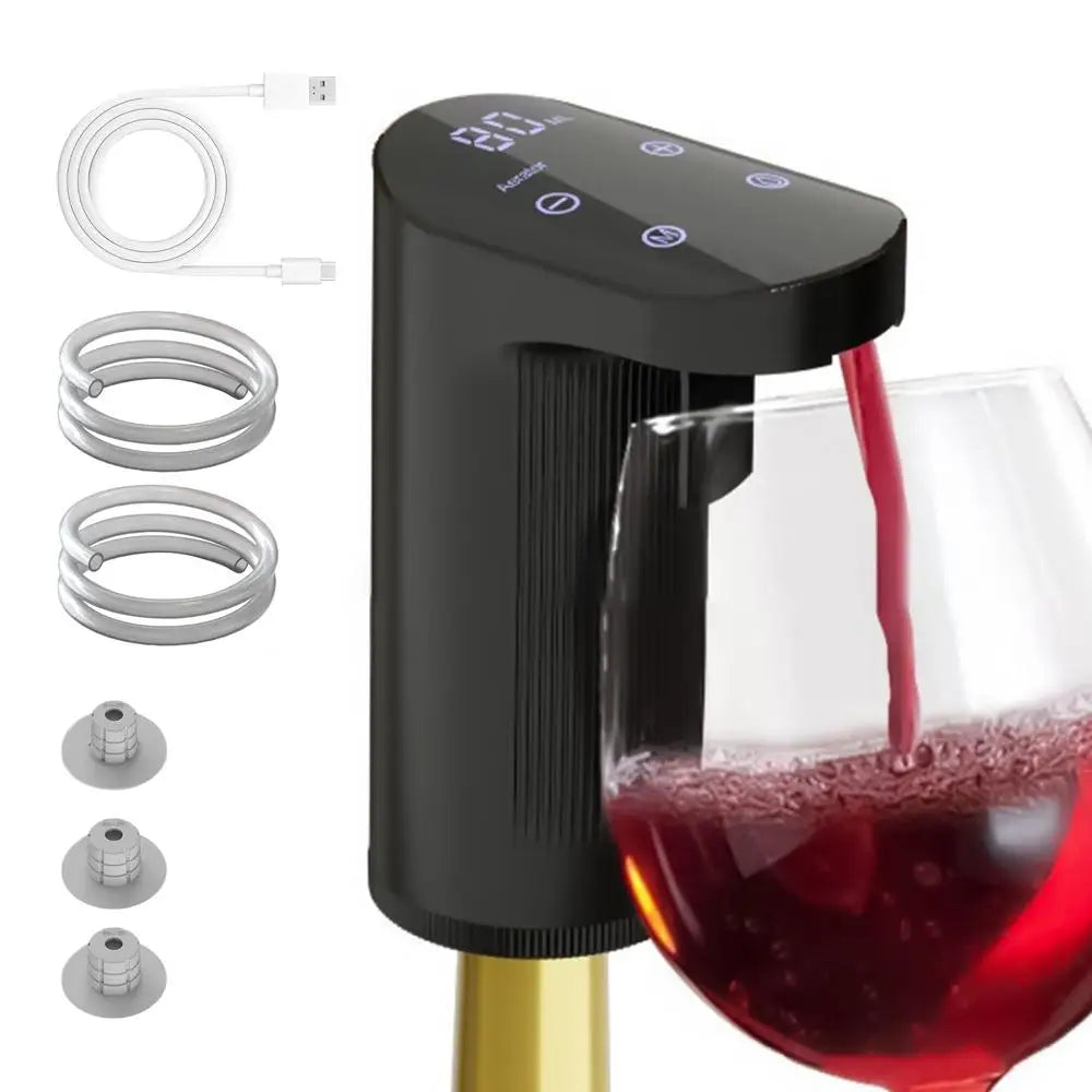 Automatic Wine Aerator - Portable Electric Wine Decanter & Dispenser for Home Bar