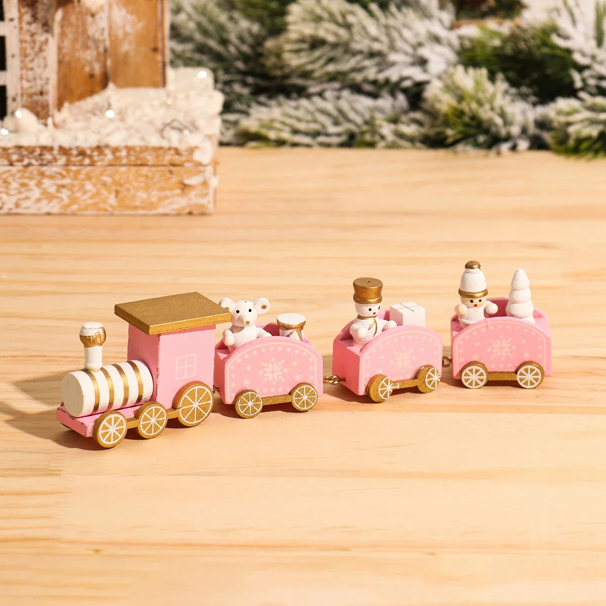 Christmas Train Decoration - Festive Holiday Village Display Set