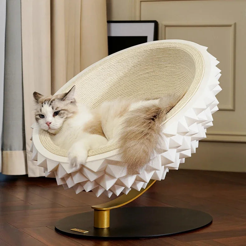 Scratch & Snooze Durian: Stylish Cat Nest with Sisal Fun