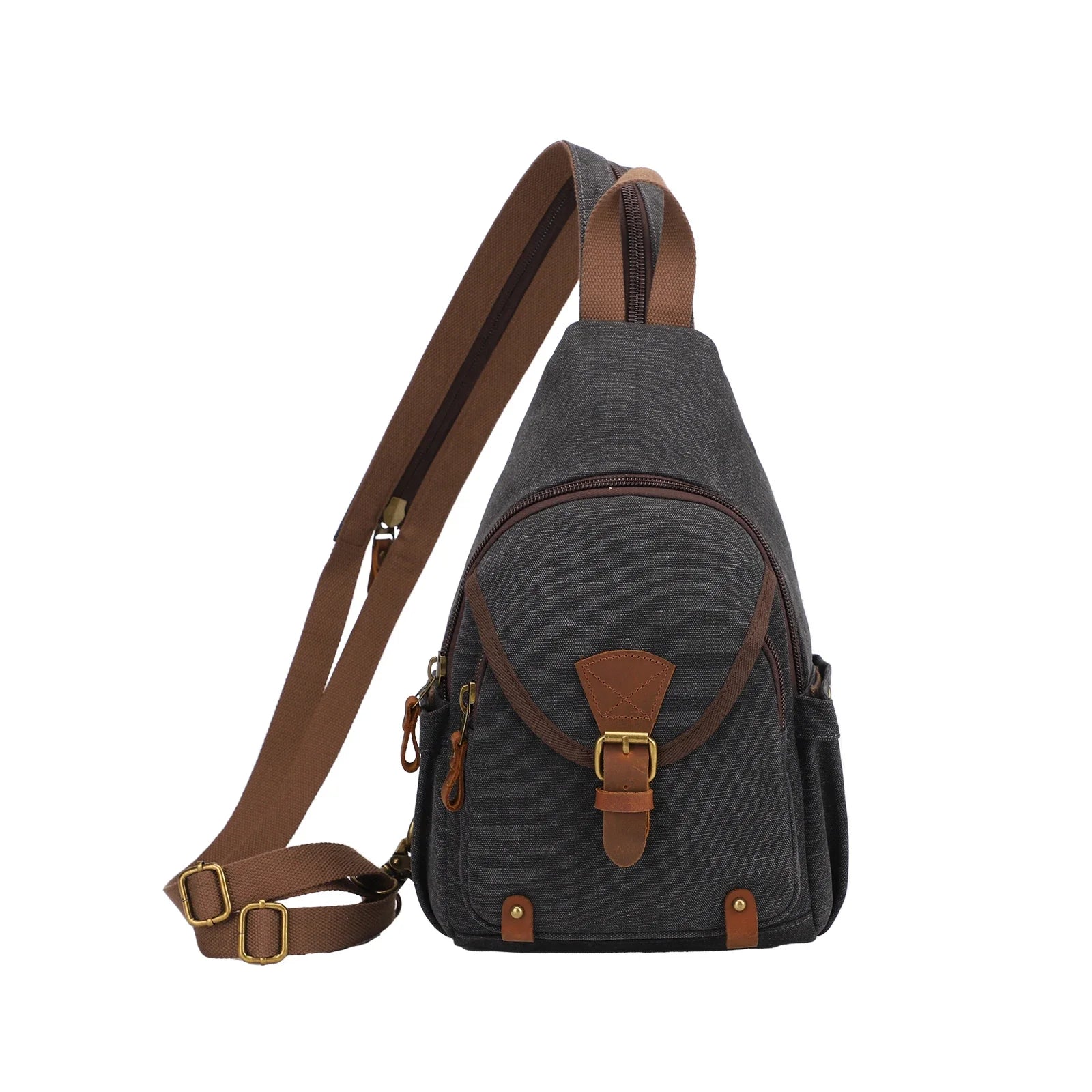 Canvas Sling Bag - Convertible Crossbody Chest Pack for Travel