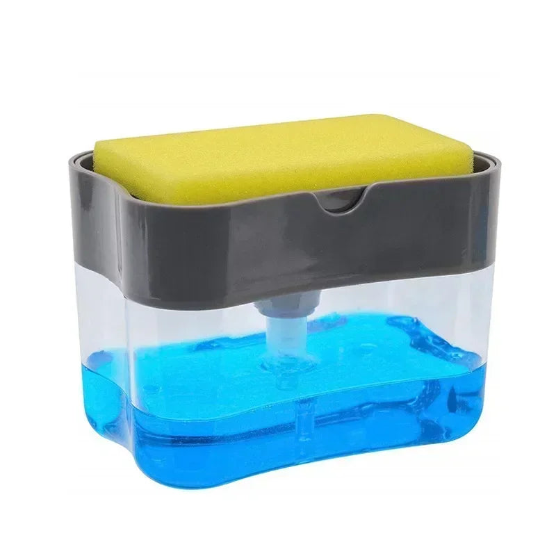 Automatic Soap Dispenser with Sponge Holder - 2-in-1 Kitchen Dish Soap Pump & Organizer