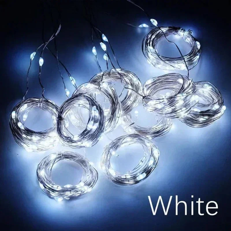LED Curtain Fairy Lights - 3M x 1M 300 LED Warm White String Lights for Indoor & Outdoor Decor