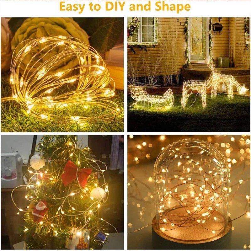 LED Curtain Fairy Lights - 3M x 1M 300 LED Warm White String Lights for Indoor & Outdoor Decor