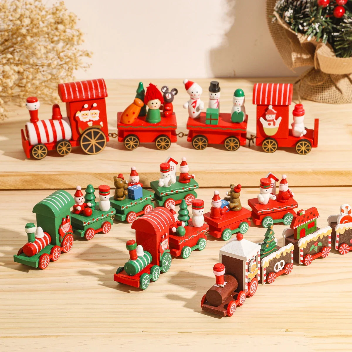 Christmas Train Decoration - Festive Holiday Village Display Set