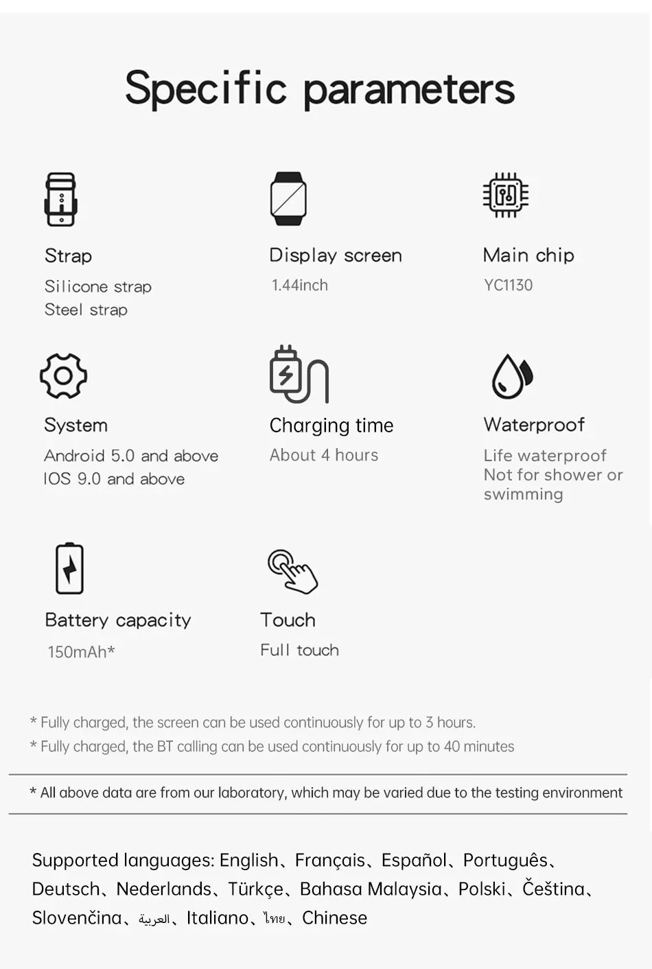 2025 Smartwatch - 1.44" HD Screen, Bluetooth Calls & Health Monitoring