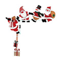 Wooden Santa & Snowman Christmas Door Frame Decor