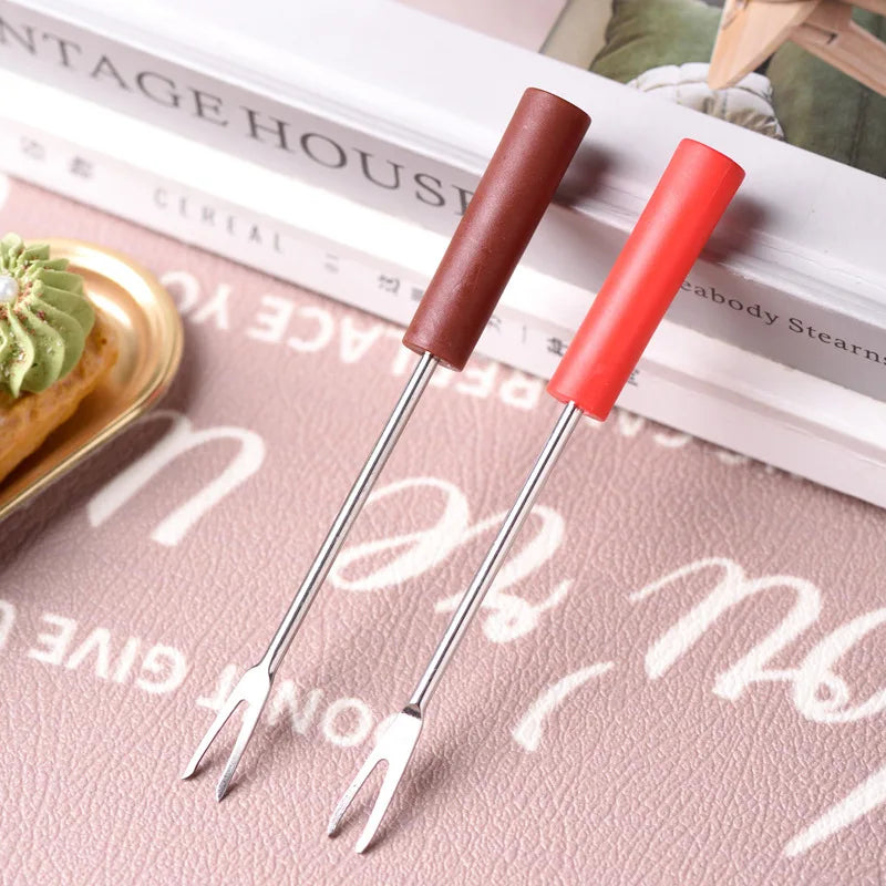 Chocolate Fondue Mug - Ceramic Melting Cup with Candle & Fork for Desserts