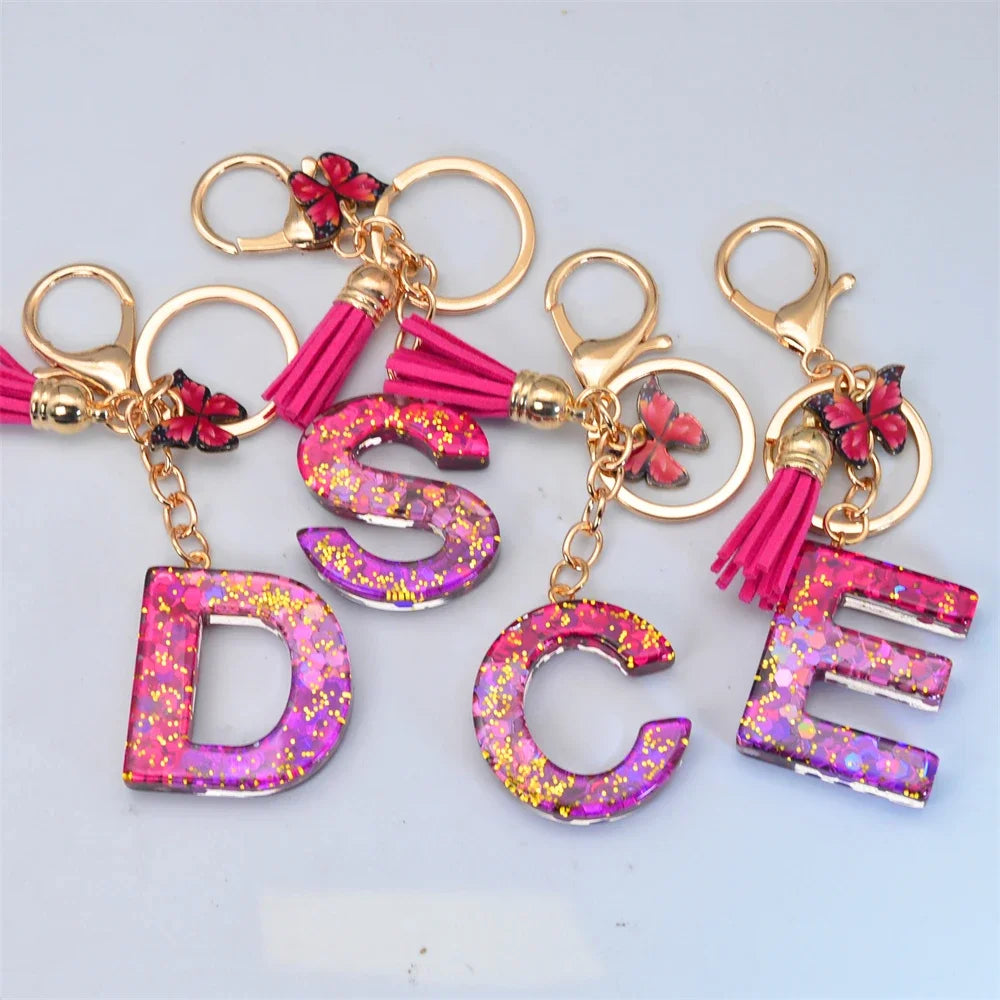 CharmFlair™ – Personalized Butterfly Tassel Keychain 💖
