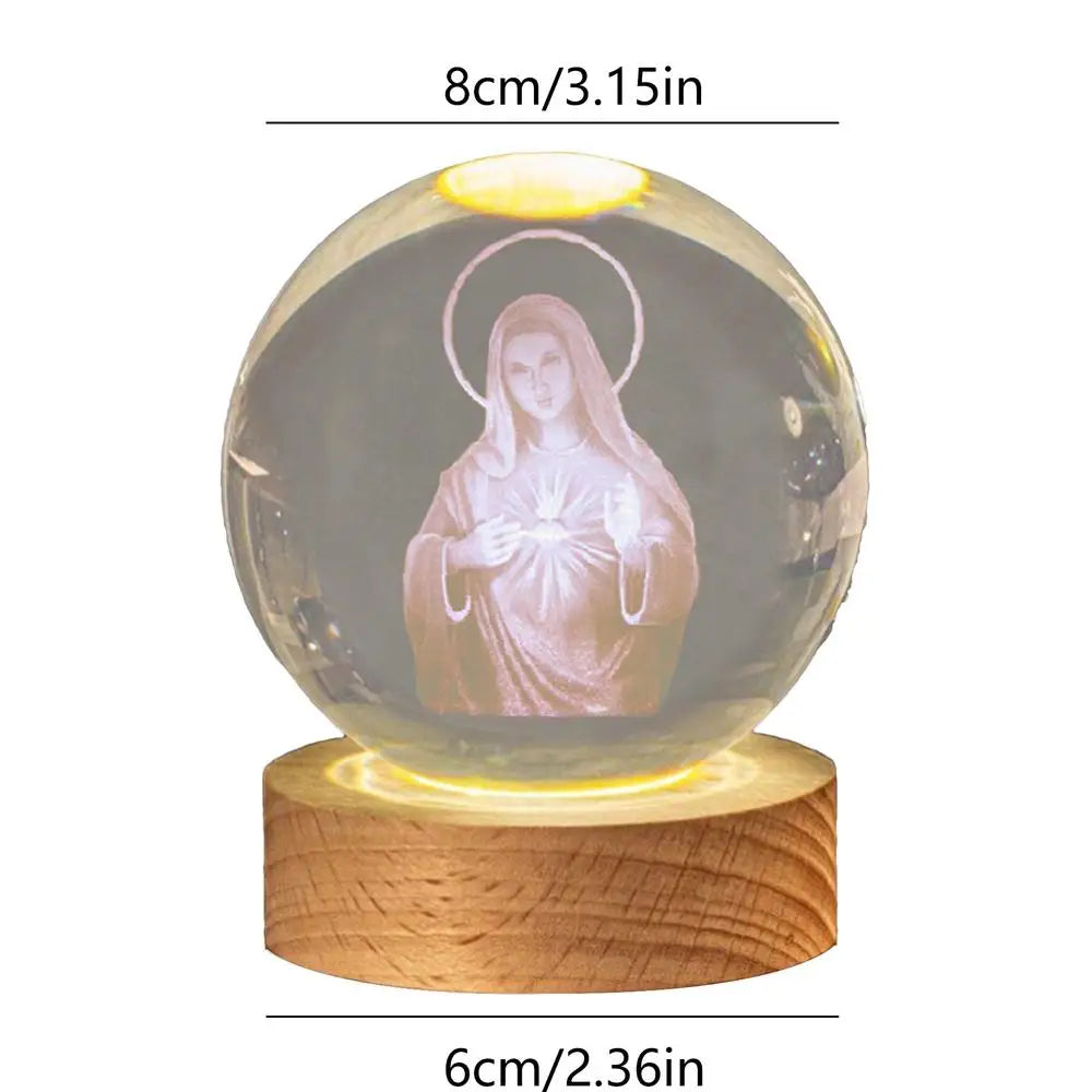 Illuminate Your Faith: Holy Globes 3D Christian Lamp