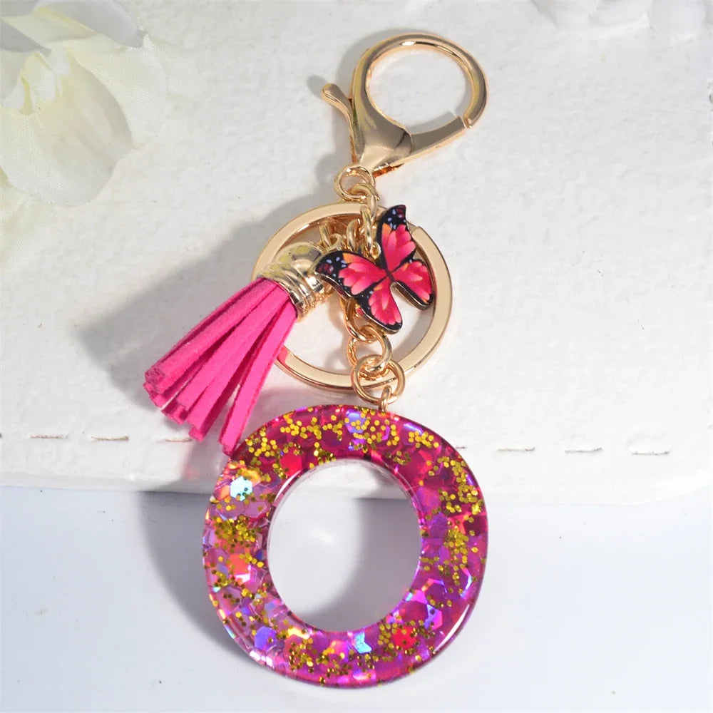 CharmFlair™ – Personalized Butterfly Tassel Keychain 💖