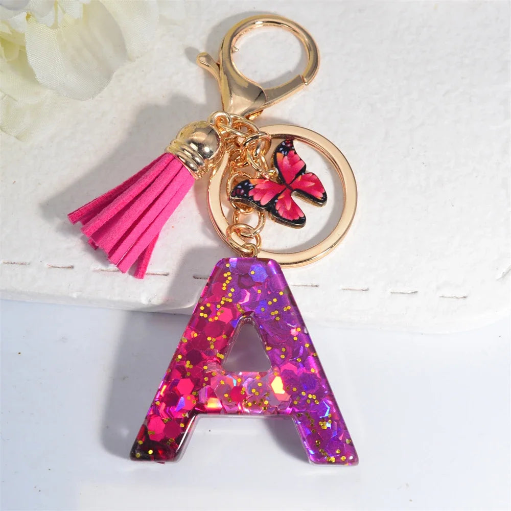 CharmFlair™ – Personalized Butterfly Tassel Keychain 💖