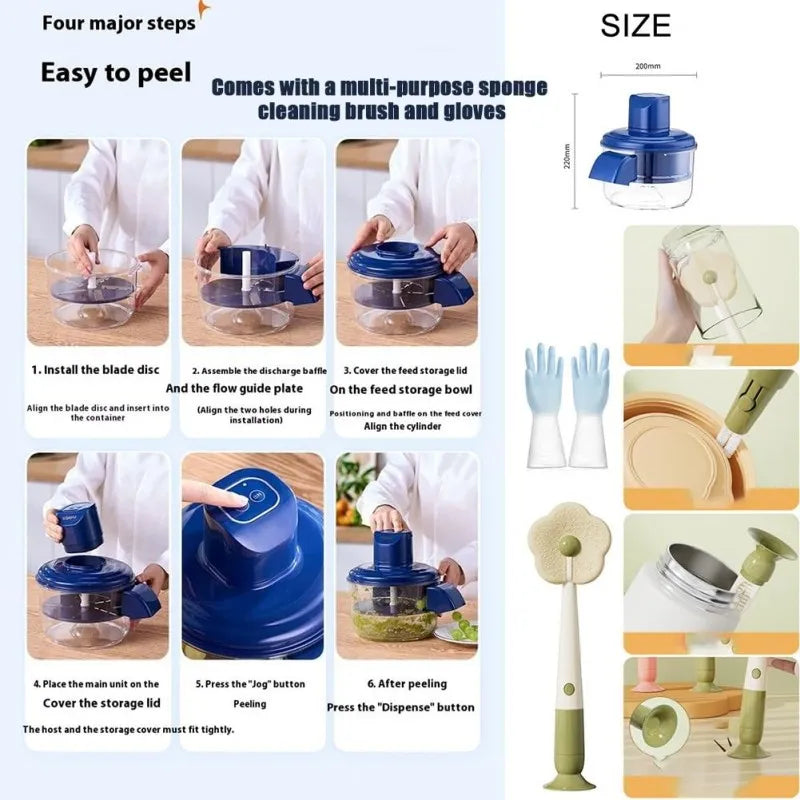 Automatic Electric Grape Peeler - Hands-Free Fruit Peeler for Grapes & Berries