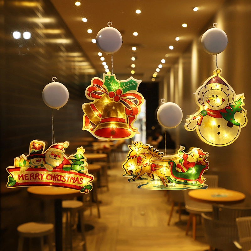 Christmas Window Hanging Lights - LED Suction Cup Star Lights for Holiday Window Decor