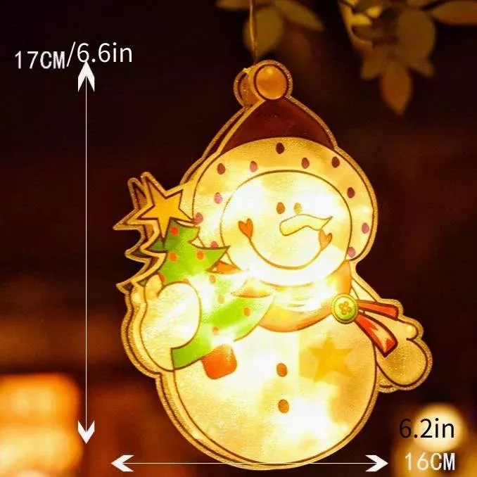 Christmas Window Hanging Lights - LED Suction Cup Star Lights for Holiday Window Decor