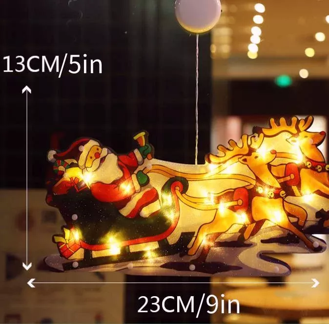 Christmas Window Hanging Lights - LED Suction Cup Star Lights for Holiday Window Decor