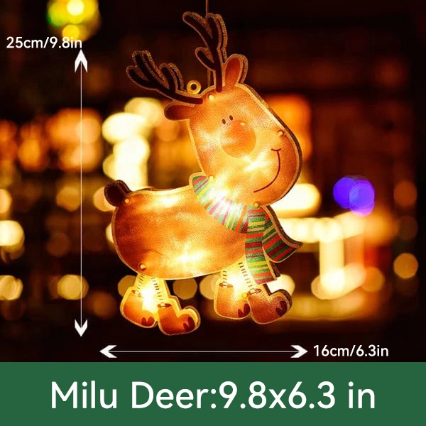 Christmas Window Hanging Lights - LED Suction Cup Star Lights for Holiday Window Decor