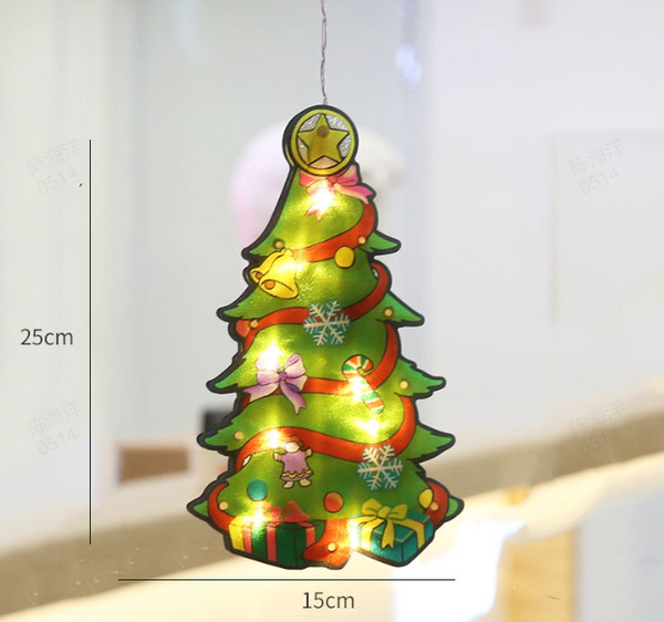 Christmas Window Hanging Lights - LED Suction Cup Star Lights for Holiday Window Decor