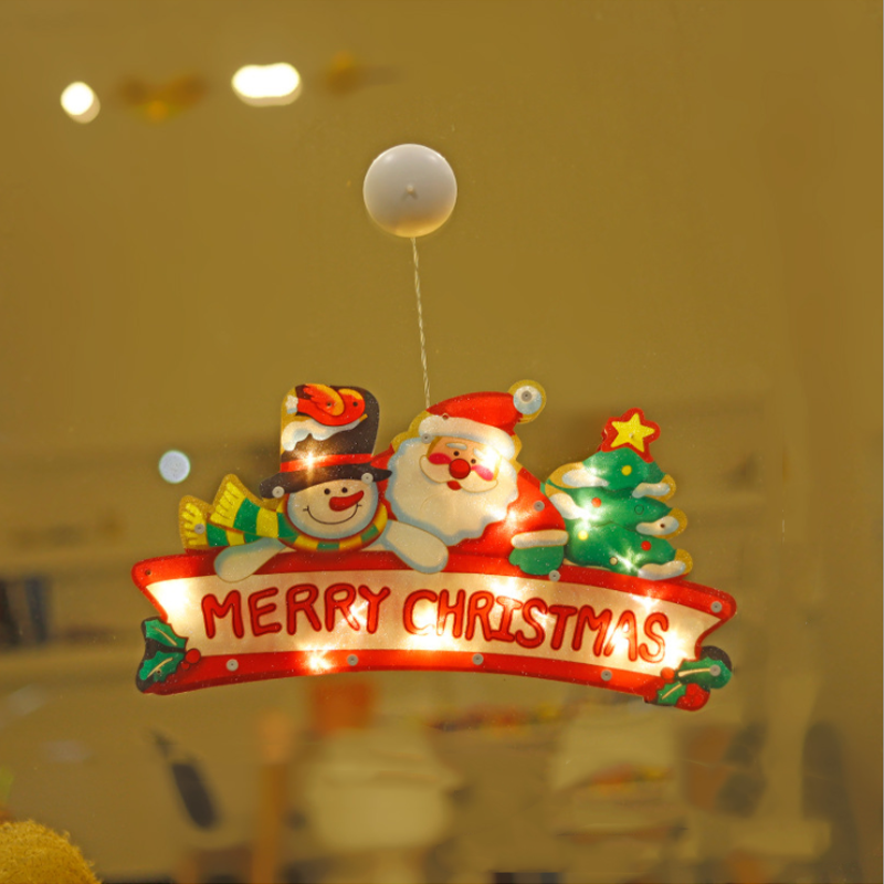 Christmas Window Hanging Lights - LED Suction Cup Star Lights for Holiday Window Decor