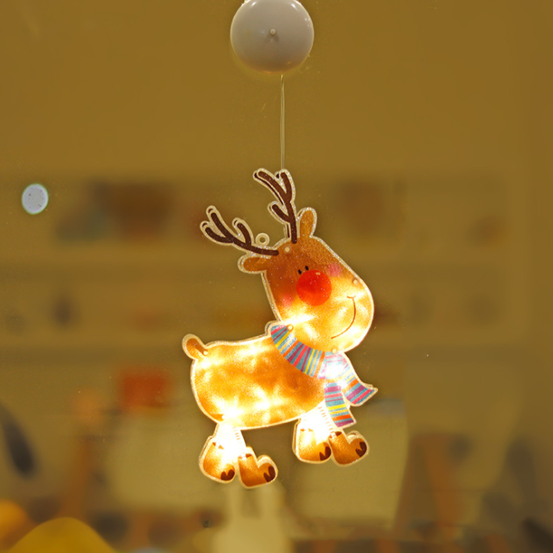 Christmas Window Hanging Lights - LED Suction Cup Star Lights for Holiday Window Decor
