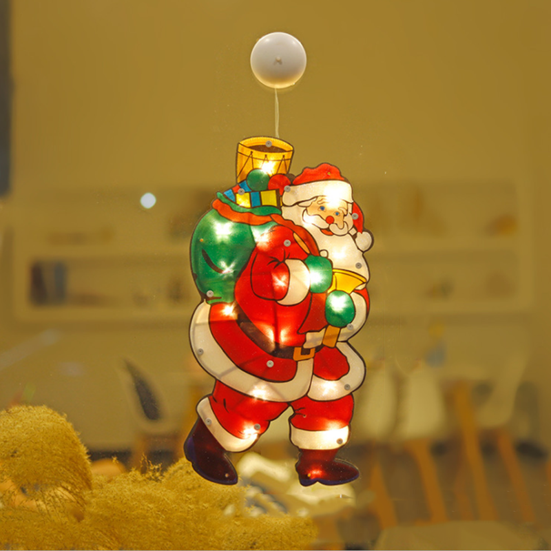 Christmas Window Hanging Lights - LED Suction Cup Star Lights for Holiday Window Decor