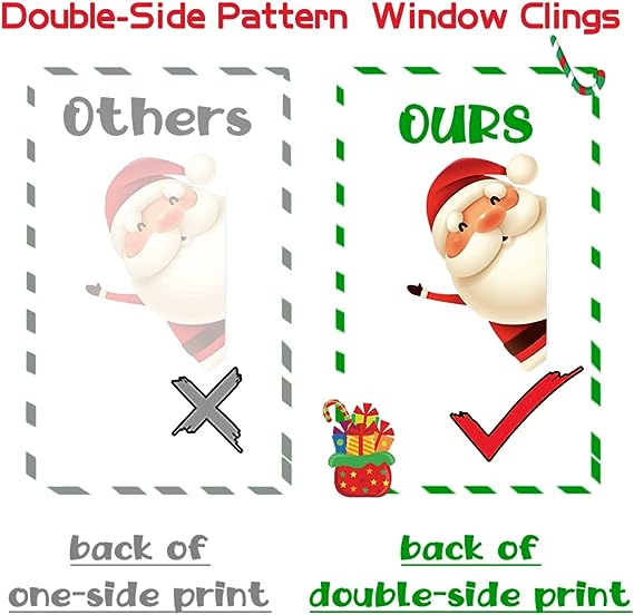 Christmas Window Decals - Snowflake Stickers for Holiday Window & Glass Decoration